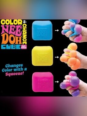 Color Change Cube Stress Toy - Blue, Yellow, Pink
